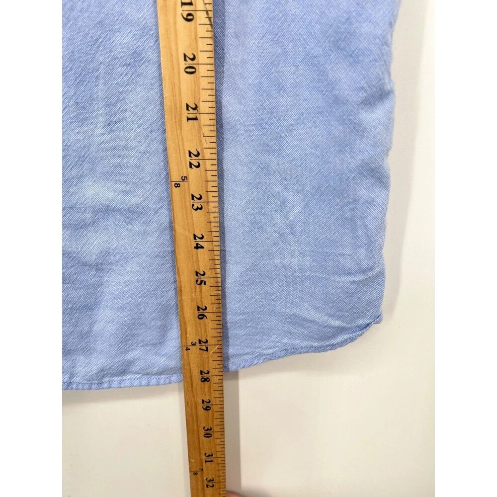 Banana Republic Factory Mens Slim Fit 100% Cotton Blend Shirt L Light Blue